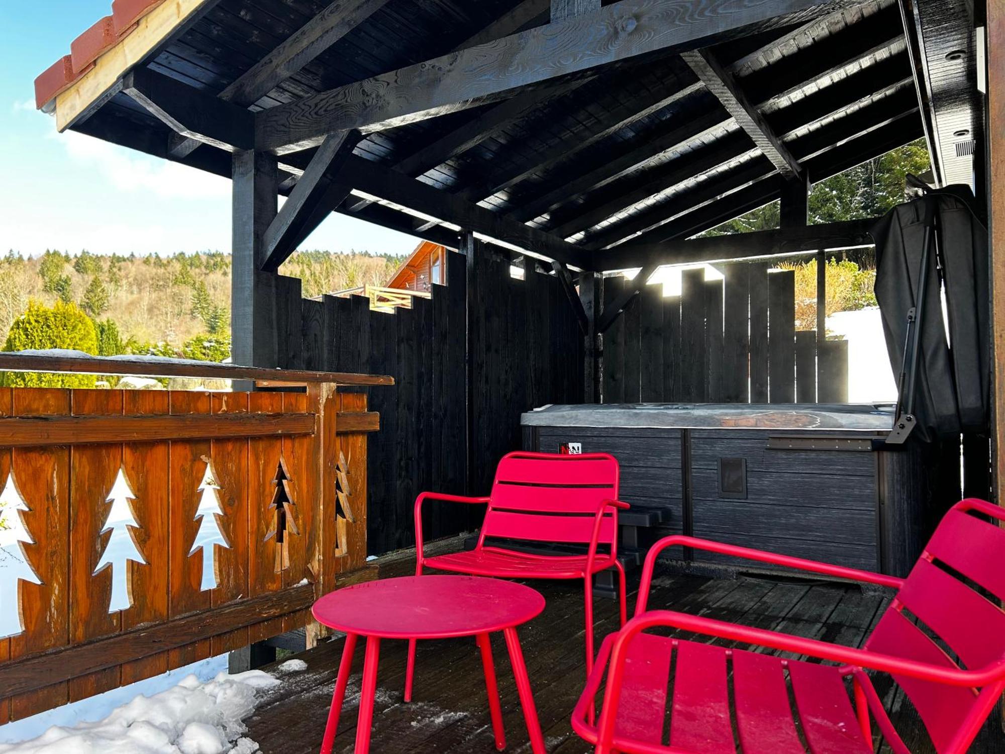 Chalet Avec Jacuzzi Prive, Vue Sur Les Vosges Belfahy Exteriör bild